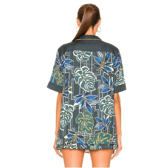 Revolve SER.O.YA Shirt Womens Small Amazon Tropical Bahar Button Up Short Sleeve - Picture 2 of 11